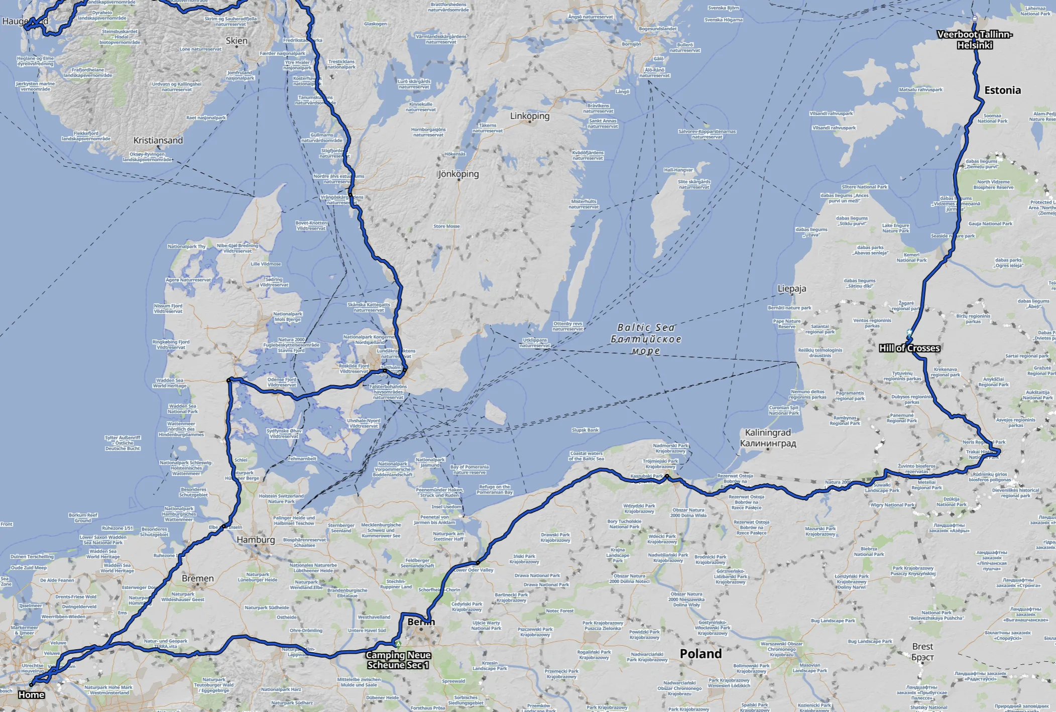 Route Scandinavie_Baltic