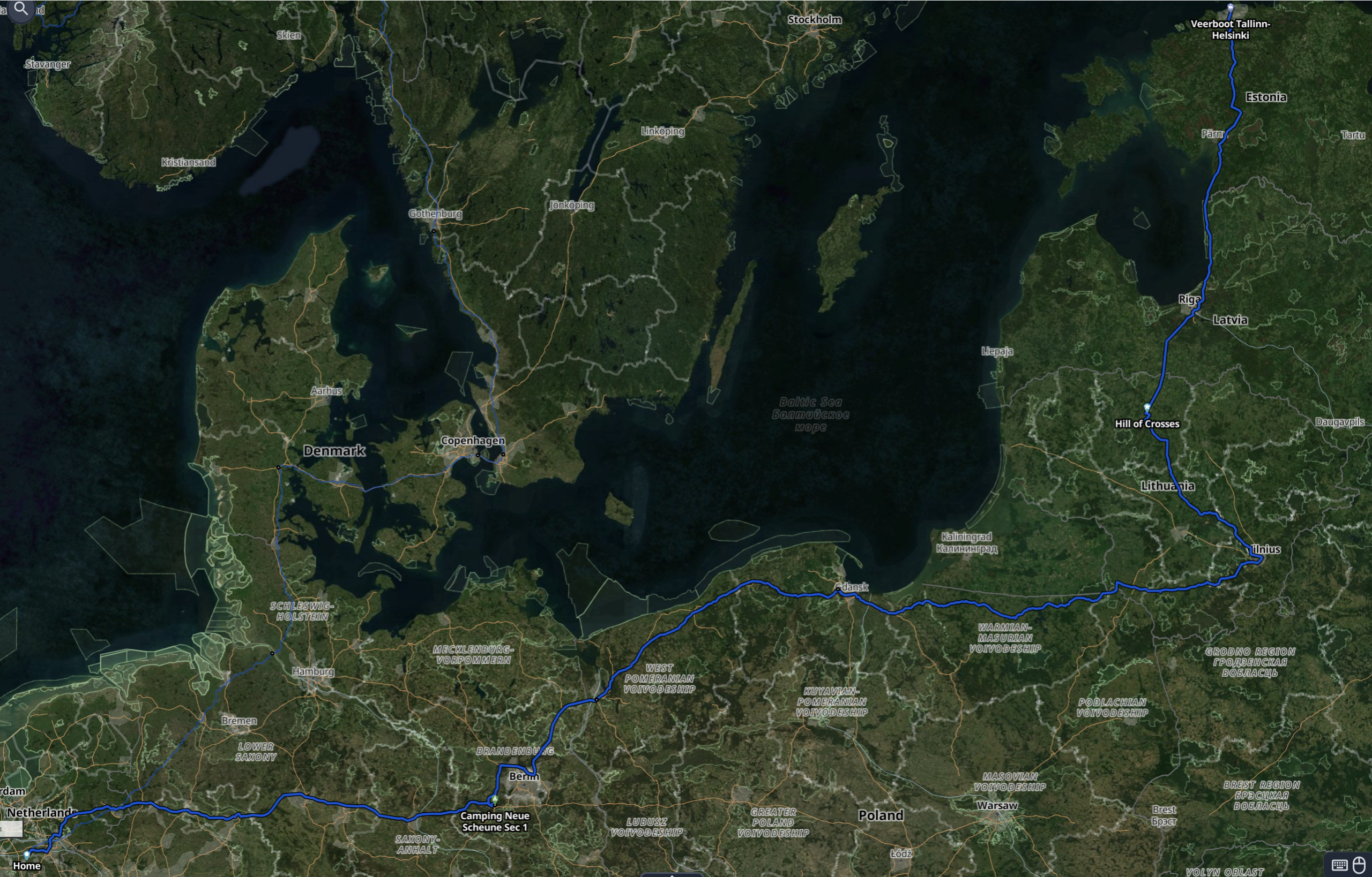View route Netherlands to Tallinn View route Netherlands to Tallinn