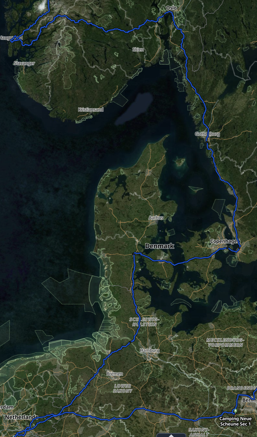 Route Sweden back to NL Route Sweden back to NL