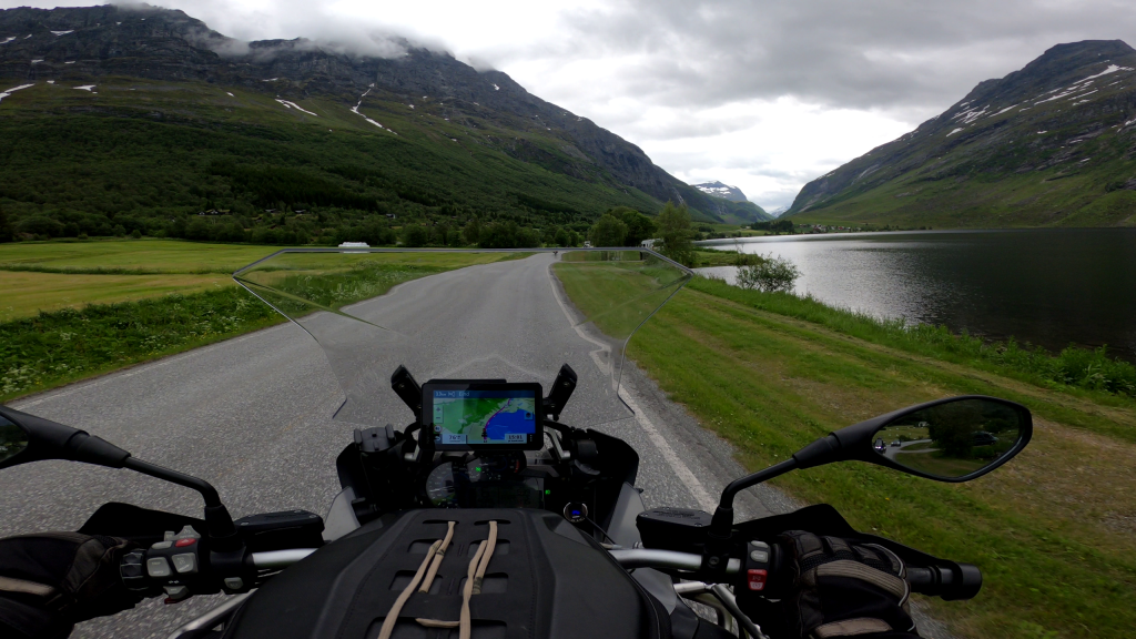 road near lake